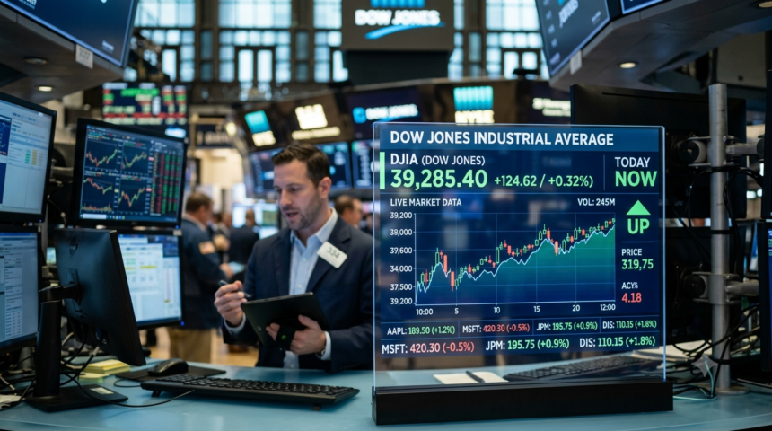 dow jones today now